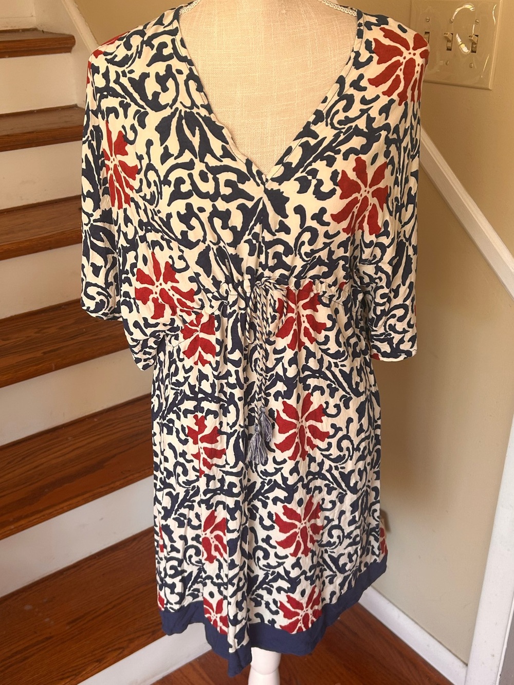 Women’secret Beach Cover Up Dress Boho Tassel Swim Coverup M Coastal Poolside